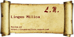 Linges Milica névjegykártya